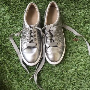 Silver Tory Burch Sneakers